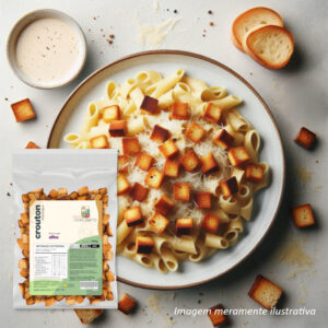 Crouton Integral Feito com Alho 100g - Casa Fortunato