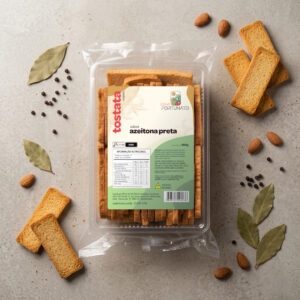 Tostata sabor Azeitonas Pretas 180g Casa Fortunato